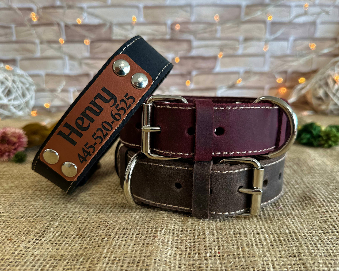Thin leather collar that combines form and function