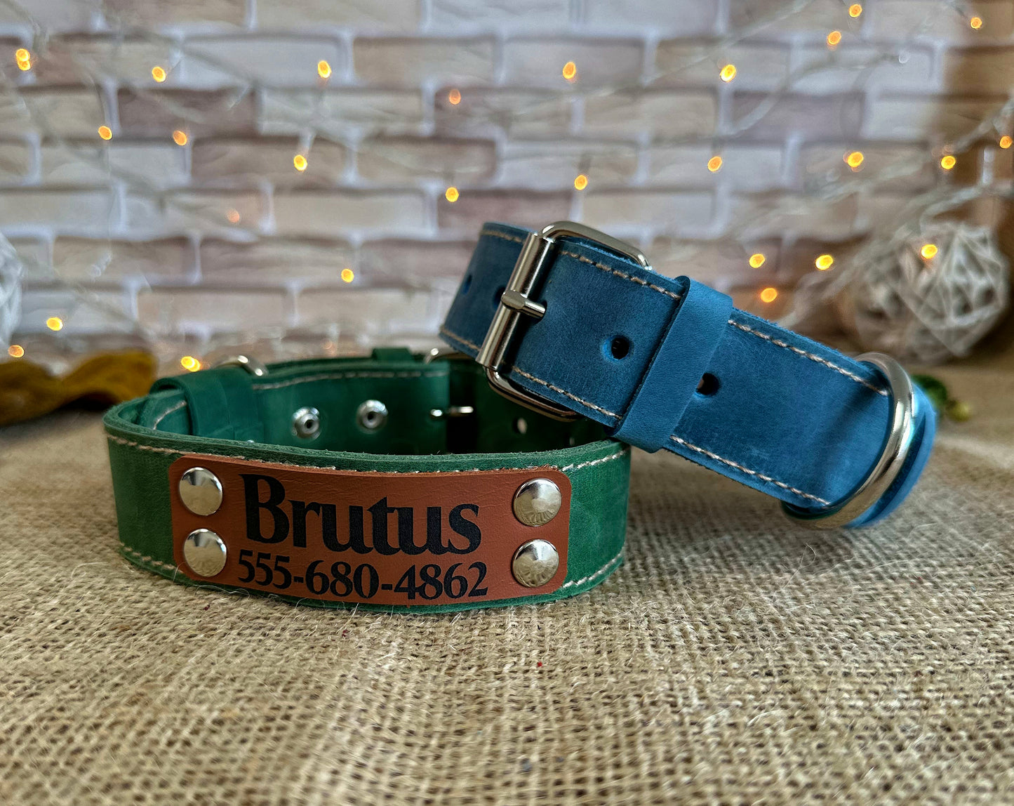 Slim leather dog collar perfect for daily wear