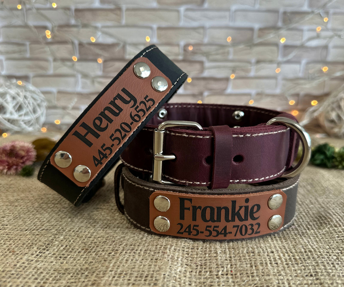 Stylish and resilient leather collar for pets