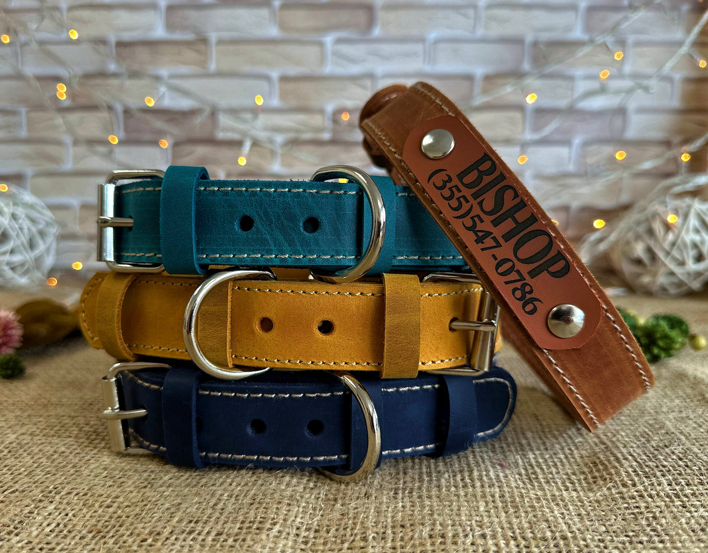 Modern leather dog collar, thin but powerful