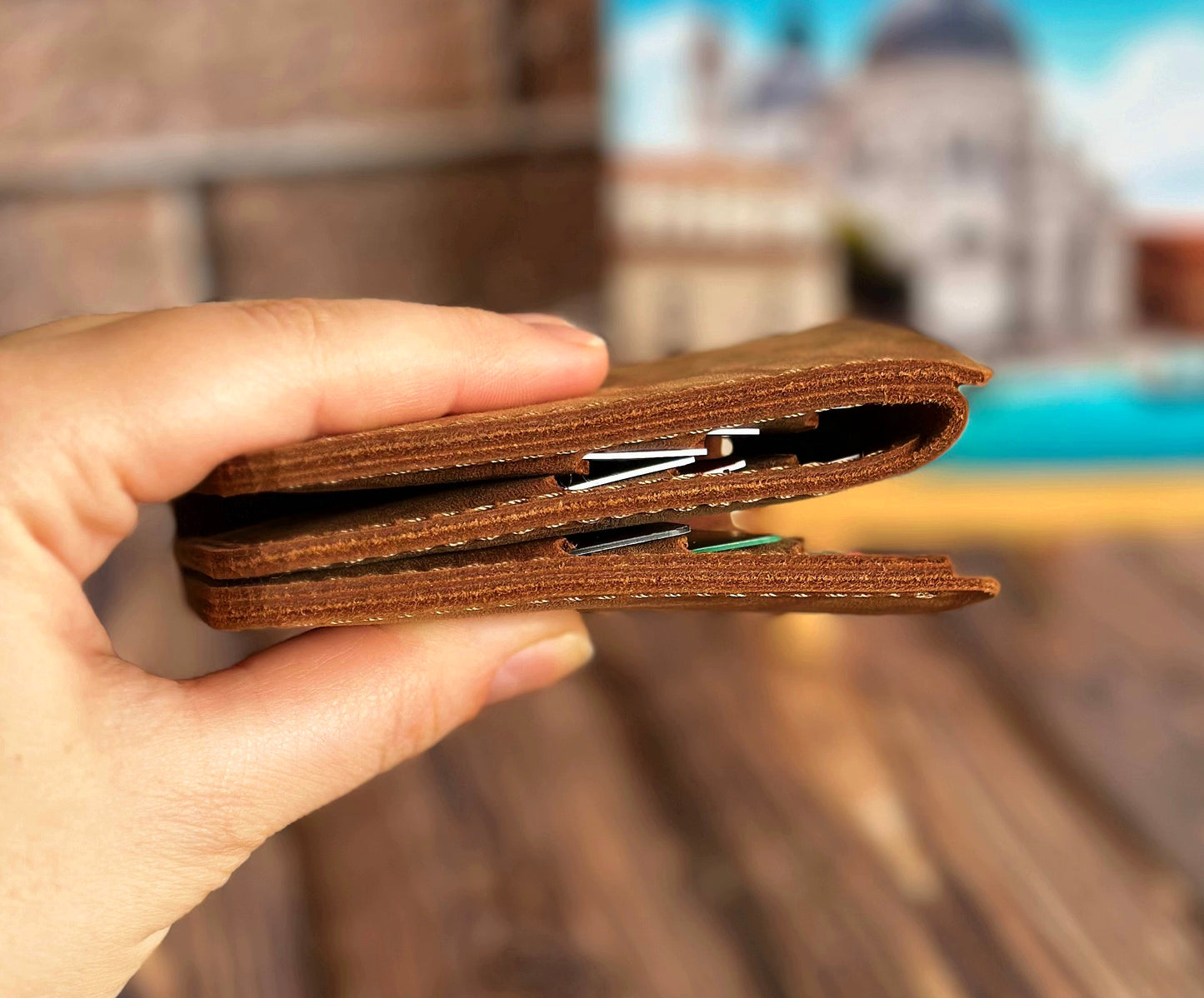 handmade leather wallet