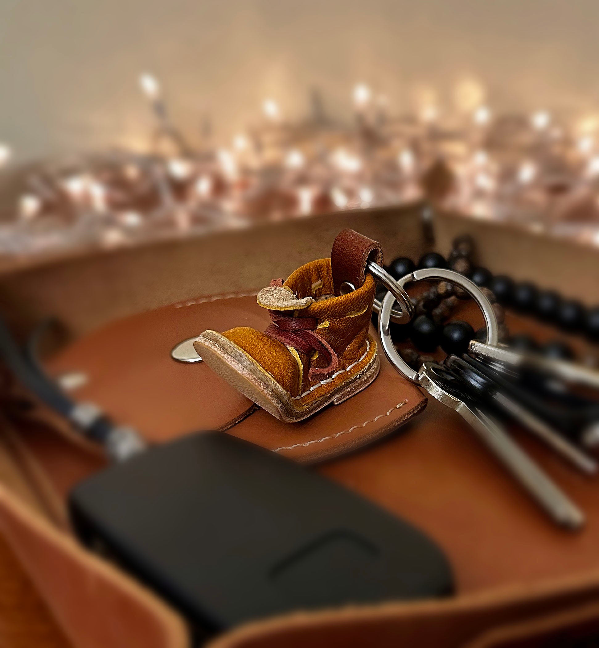 Leather boot keychain as a thoughtful and unique gift idea for any occasion