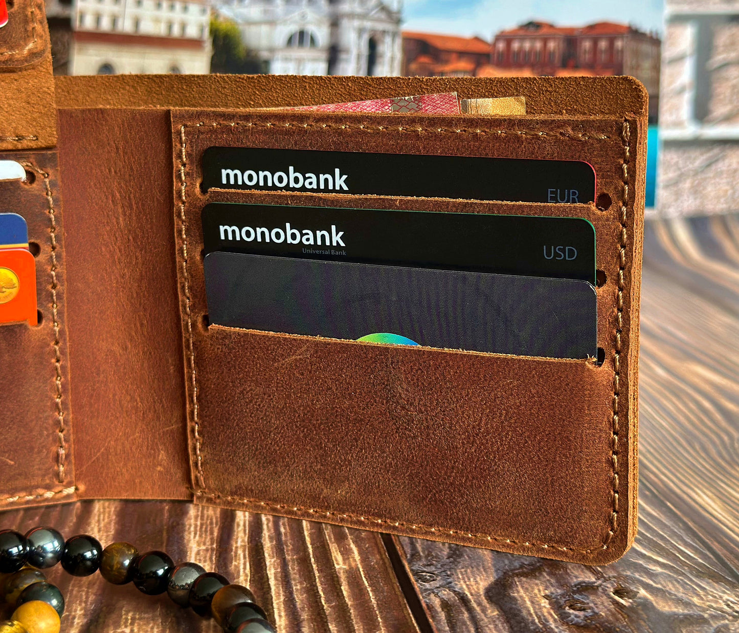 leather card holder