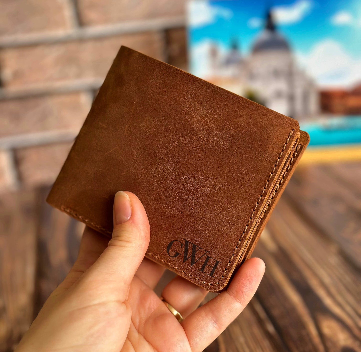 mens leather wallet