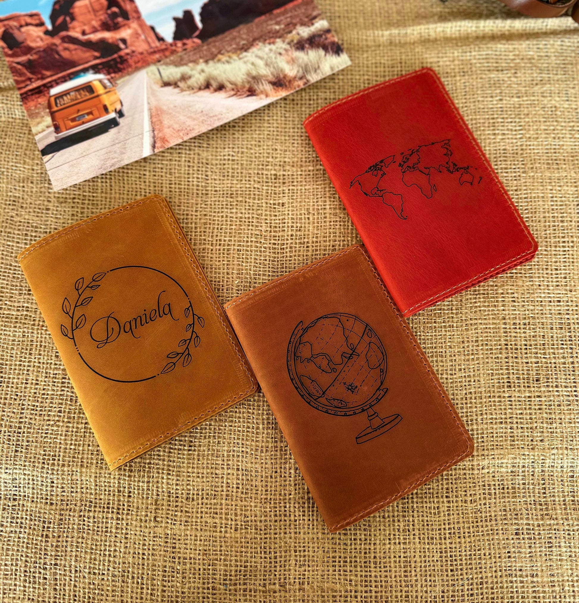 Leather passport cover – gift idea for men
