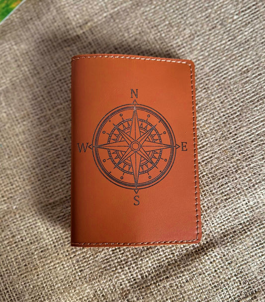 Personalized passport cover in gift box packaging