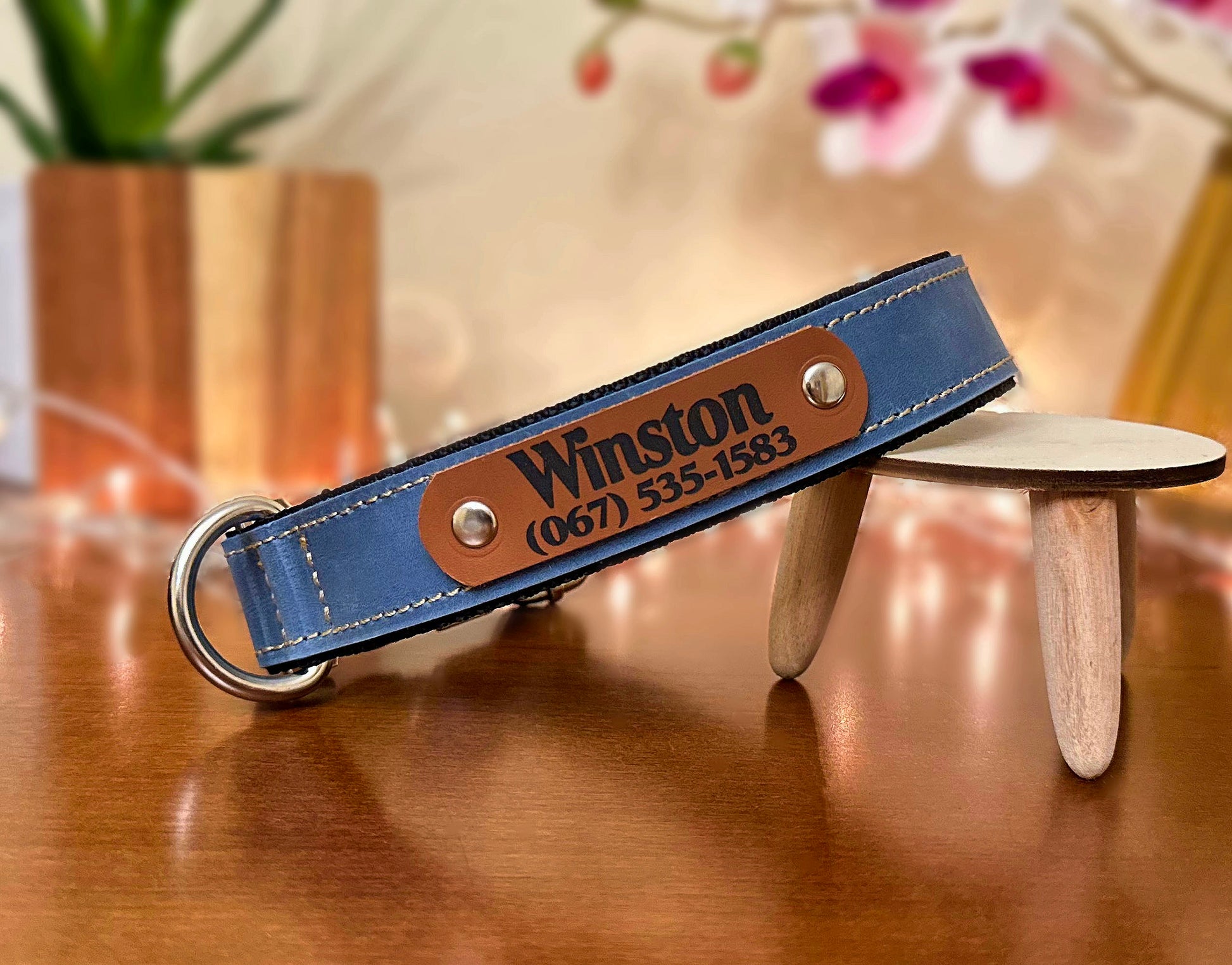 quick-release collar blue