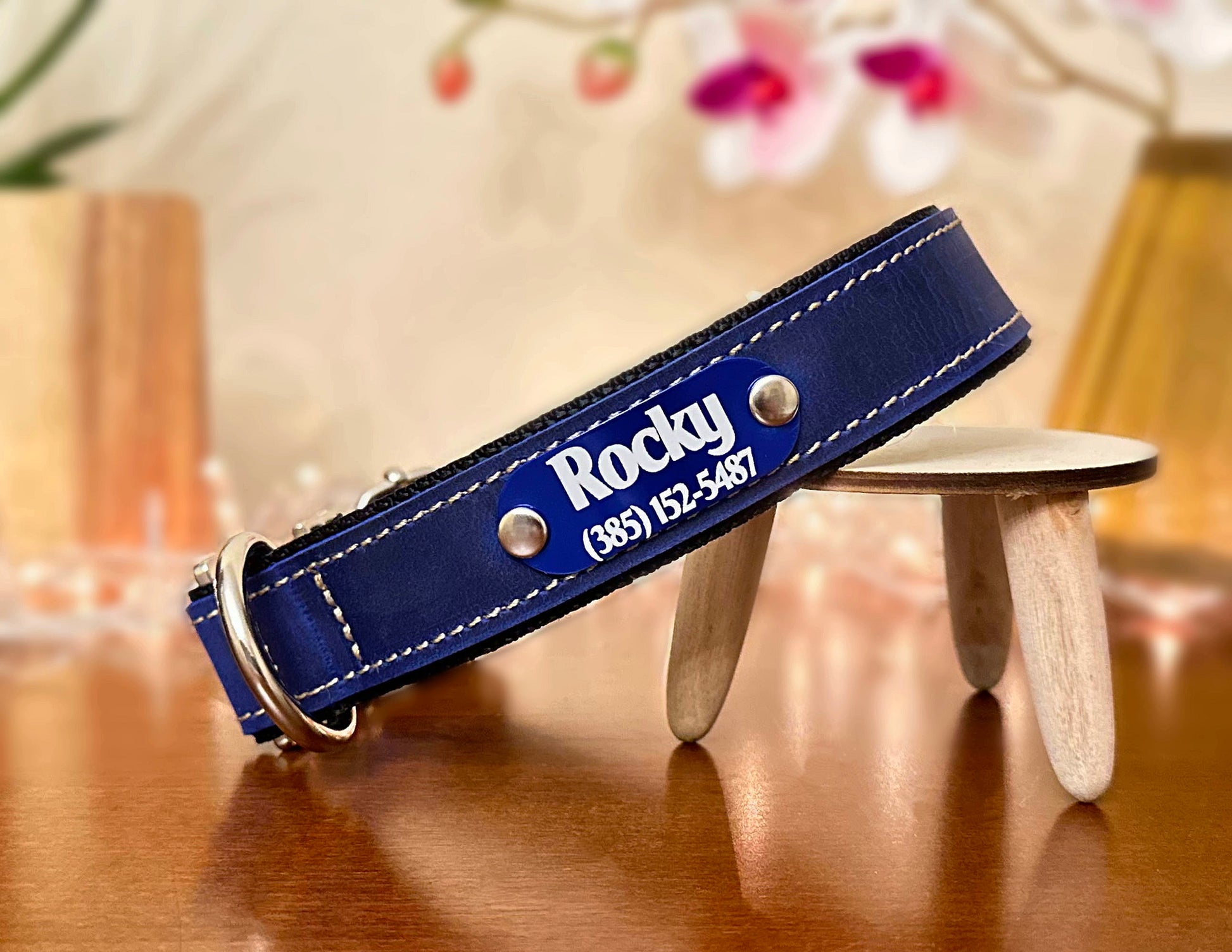 Quick-release collar dark blue