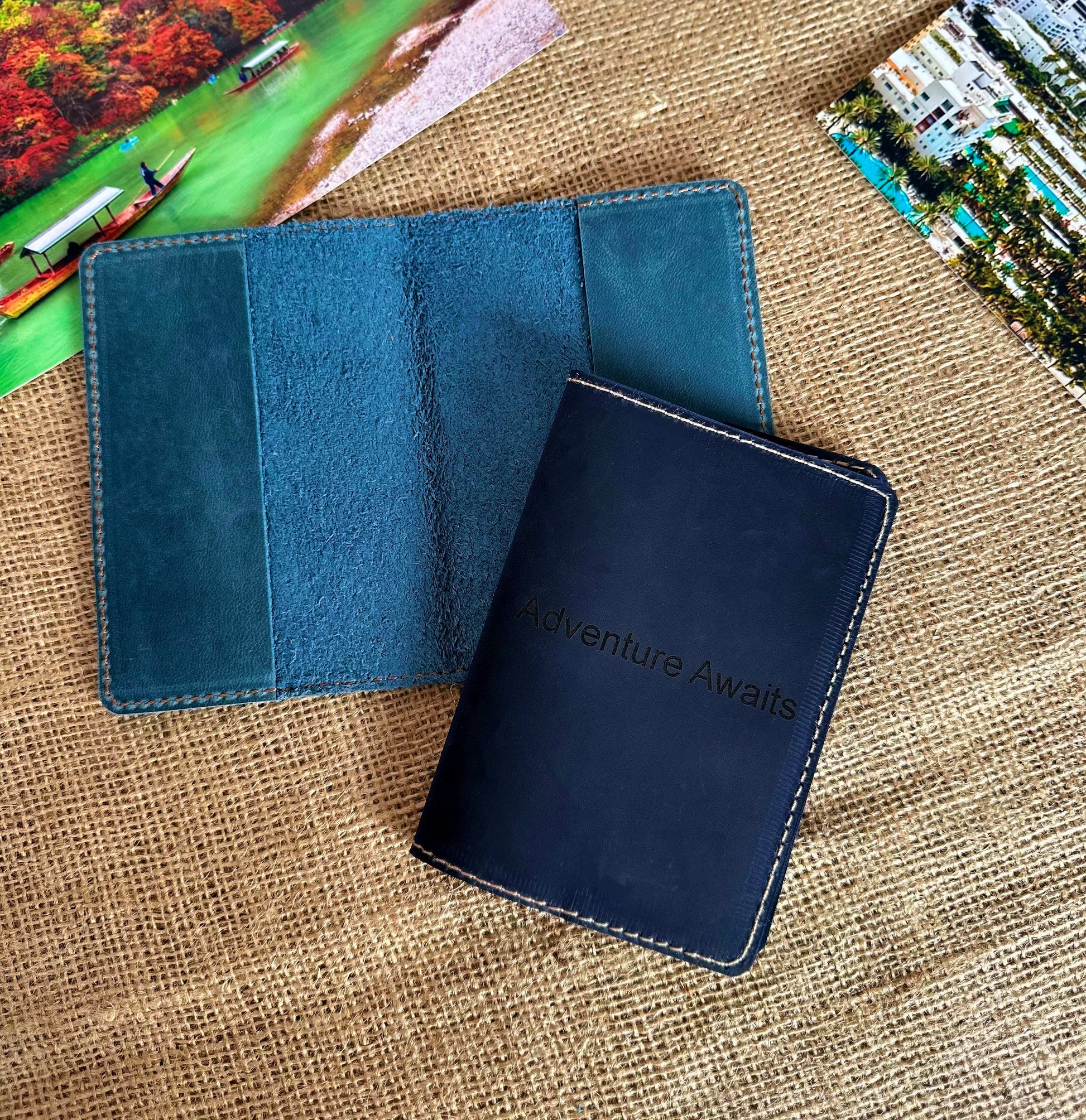 Travel leather passport cover perfect for vacations