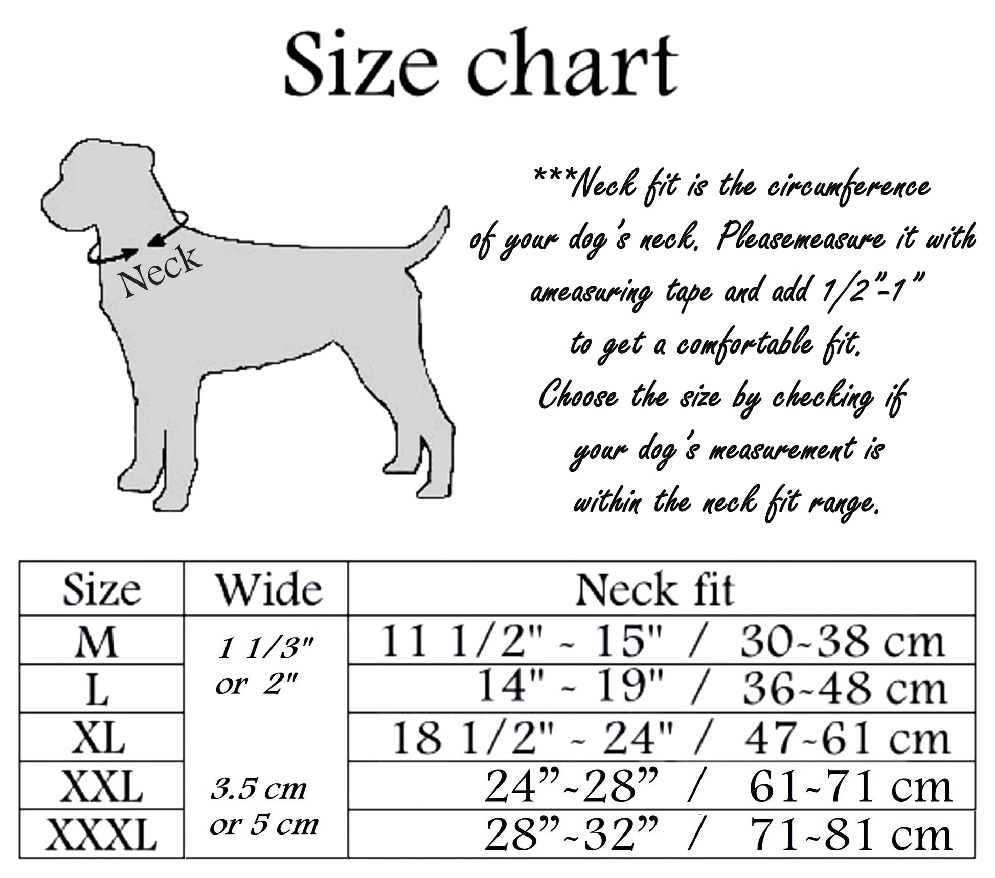Wide 2-inch durable leather dog collar with heavy-duty stitching and an adjustable fit for large dog breeds.